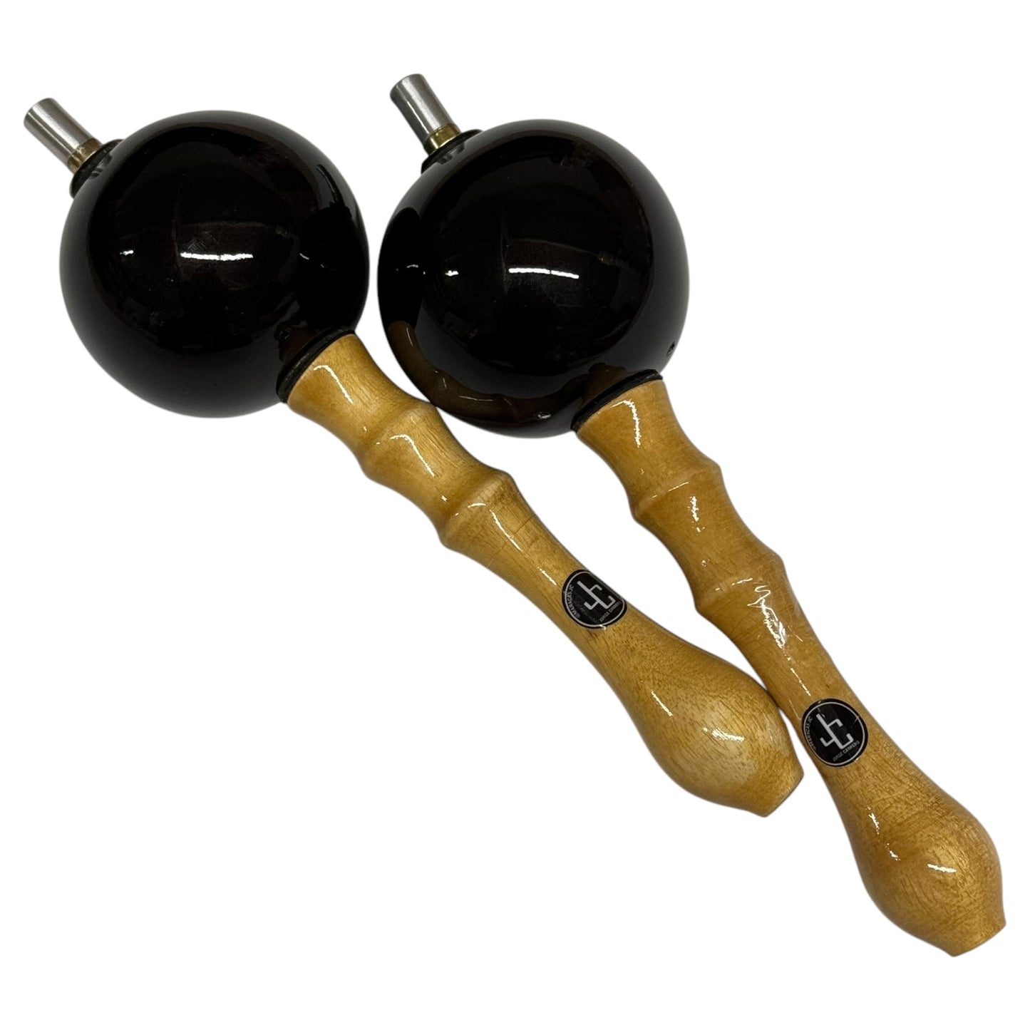 Joropo Maracas - Alirio Jose Torrealba Model - Black on Natural Handles