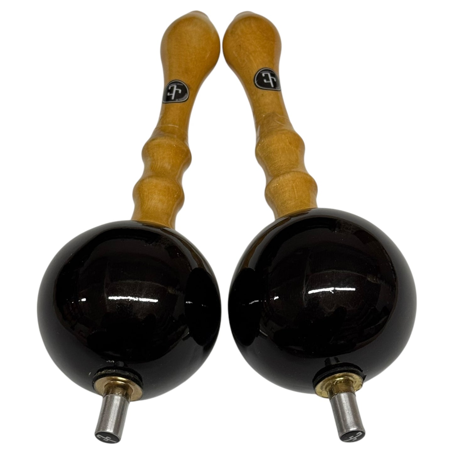 Joropo Maracas - Alirio Jose Torrealba Model - Black on Natural Handles
