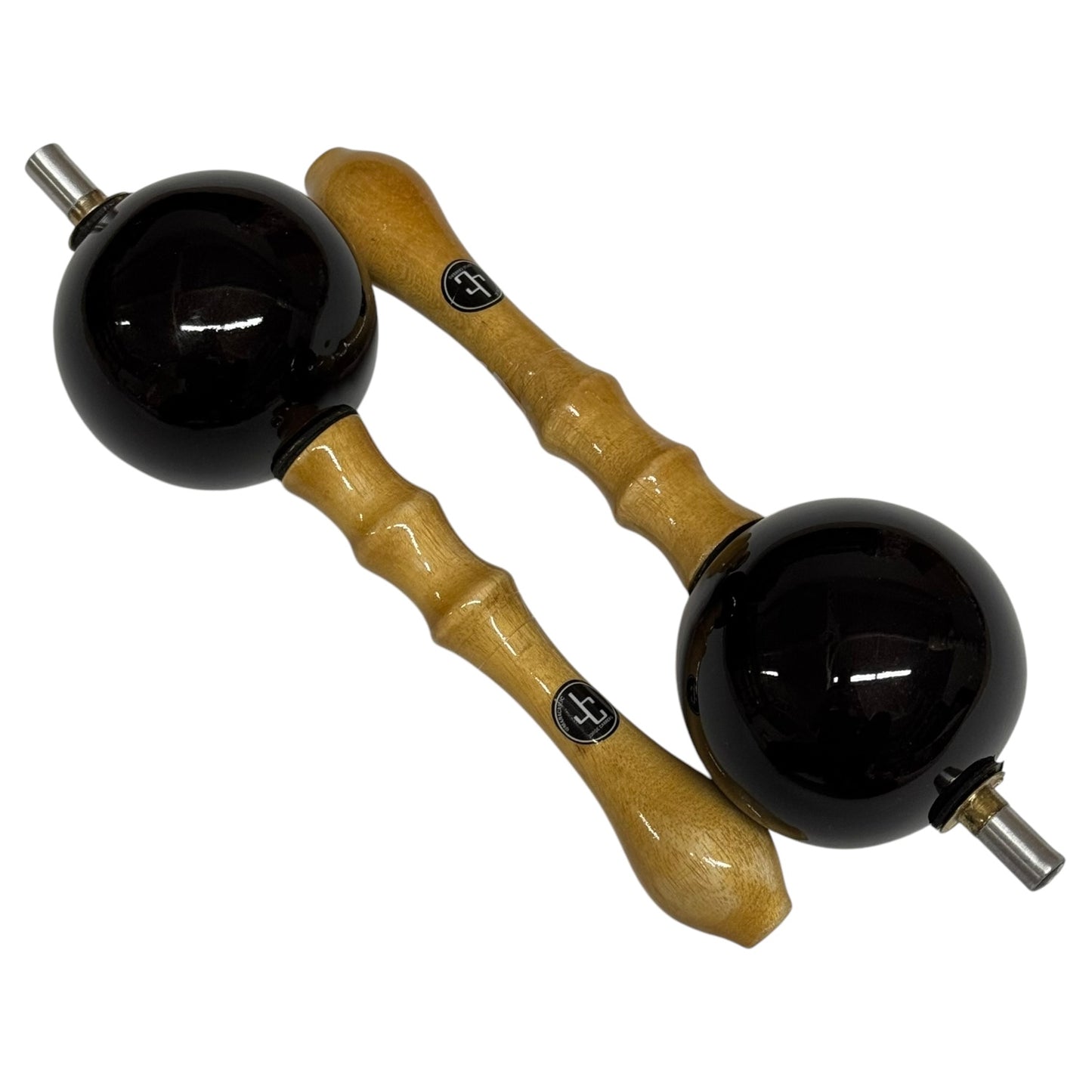 Joropo Maracas - Alirio Jose Torrealba Model - Black on Natural Handles