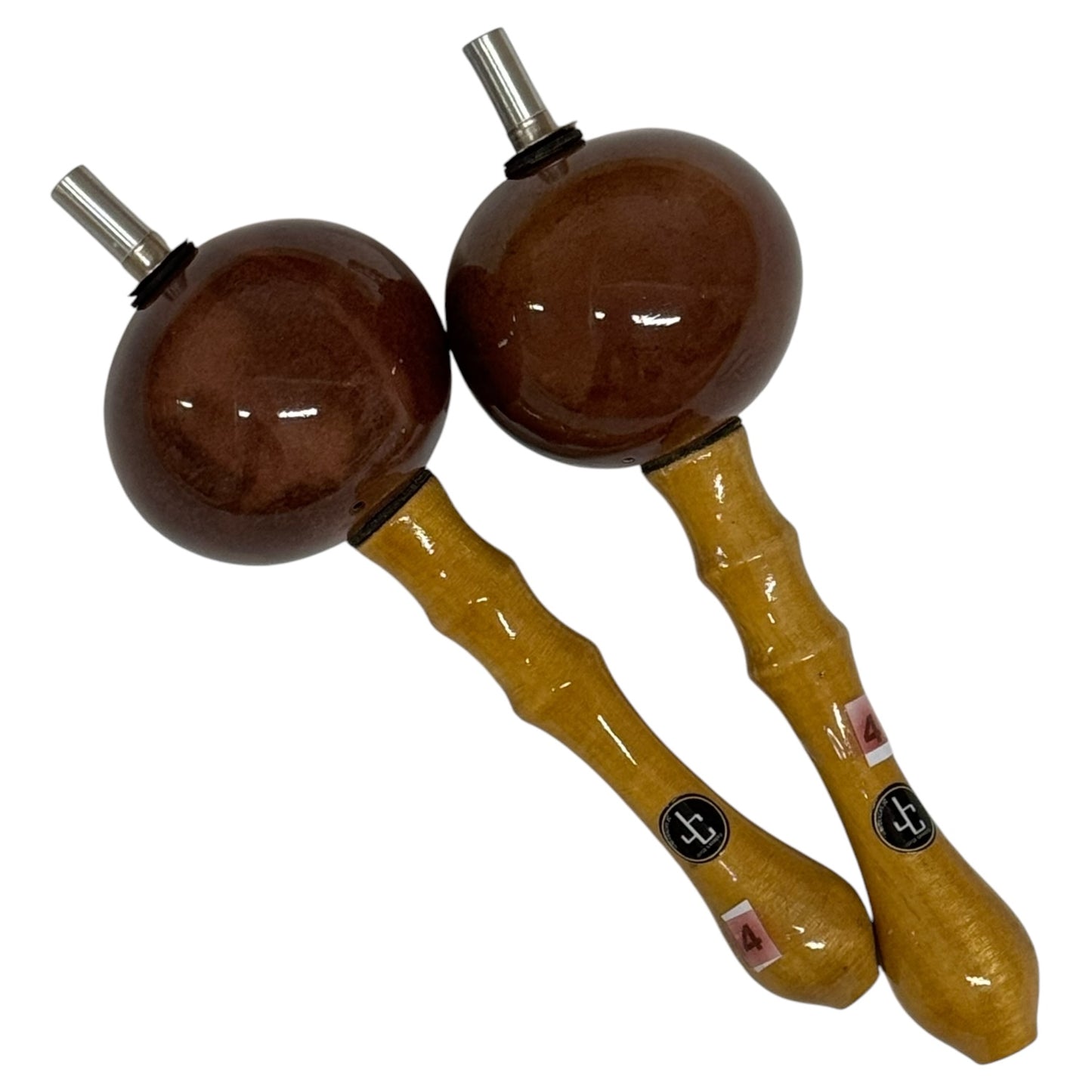 Joropo Maracas - Alirio Jose Torrealba Model - Brown on Natural Handles