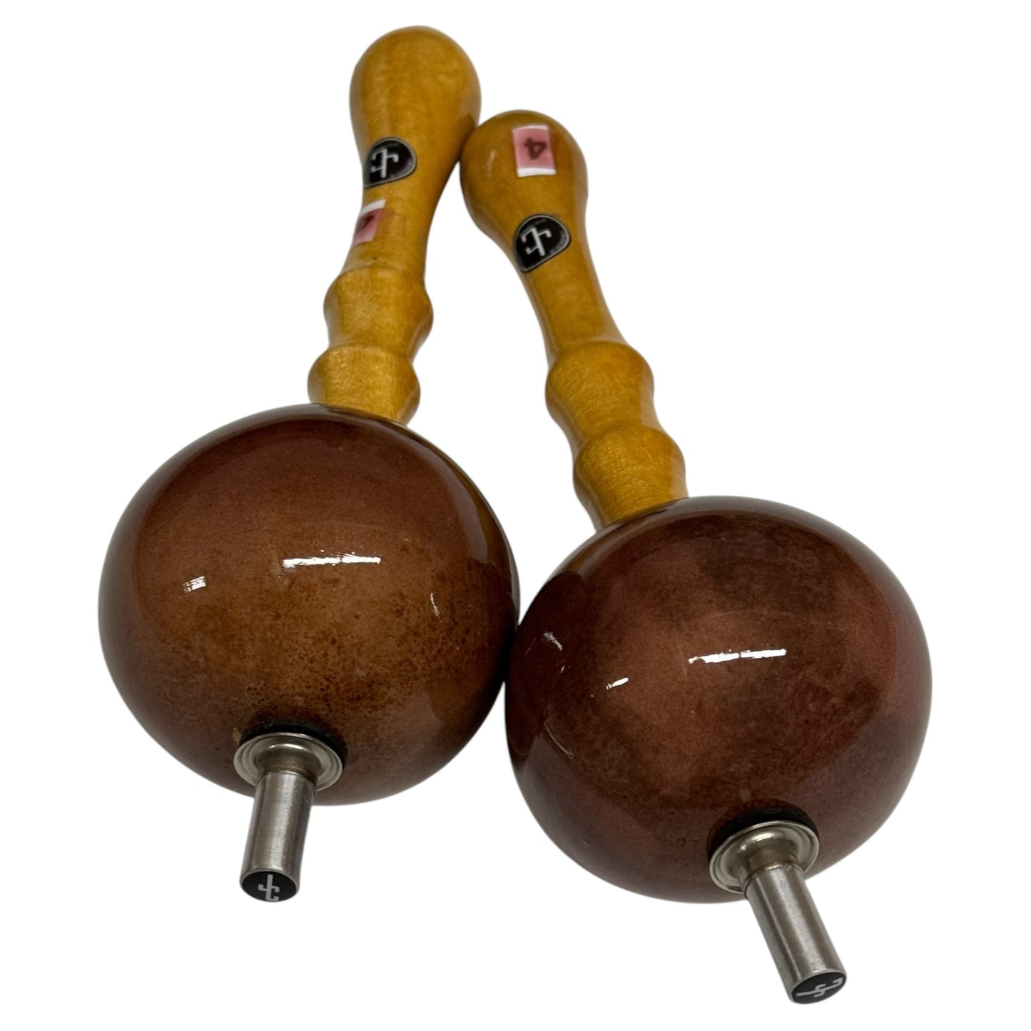 Joropo Maracas - Alirio Jose Torrealba Model - Brown on Natural Handles