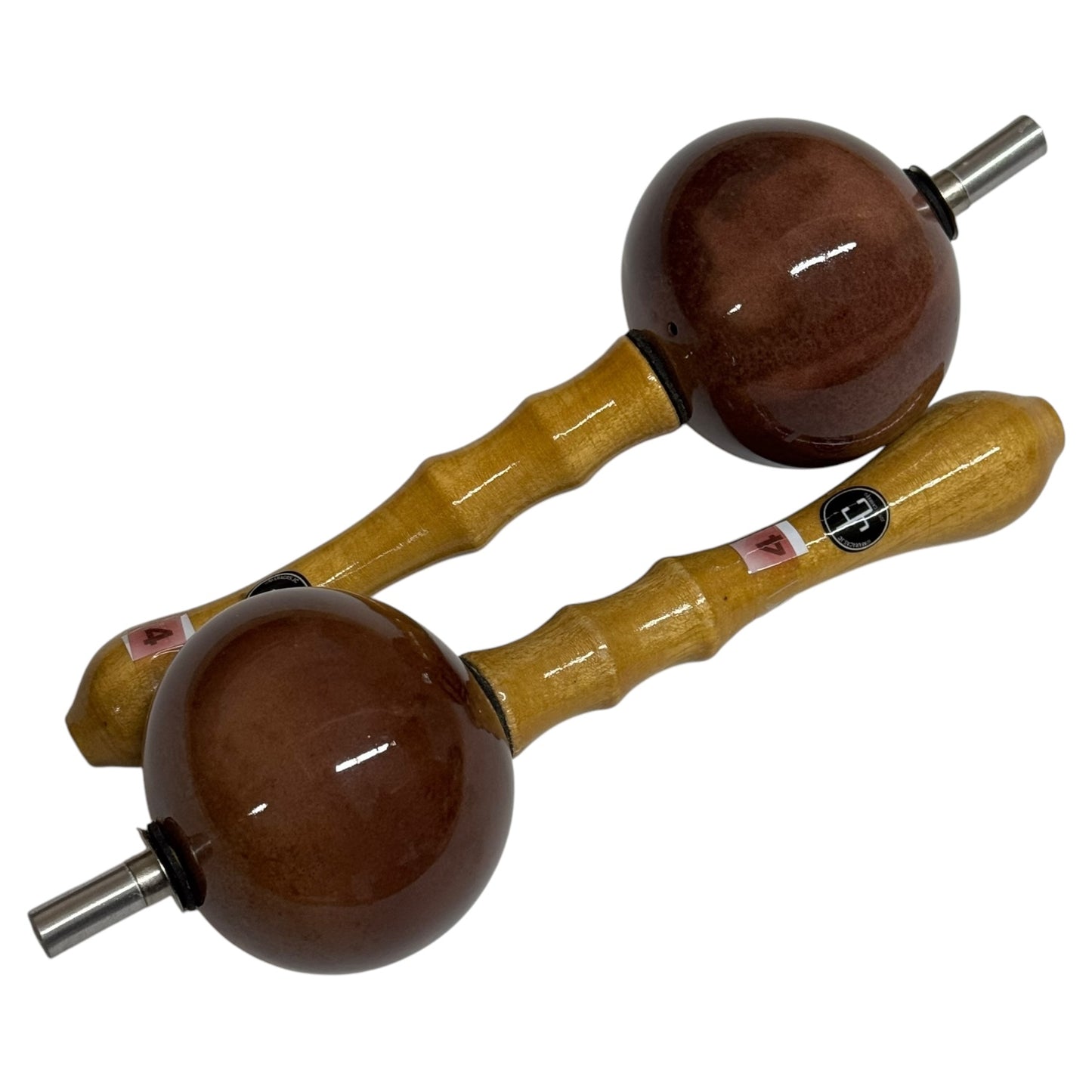 Joropo Maracas - Alirio Jose Torrealba Model - Brown on Natural Handles