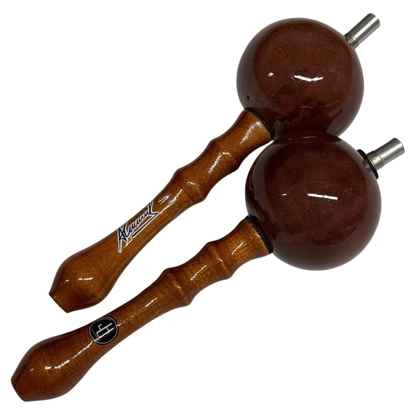 Joropo Maracas - Alirio Jose Torrealba Model - Brown on Brown Handles