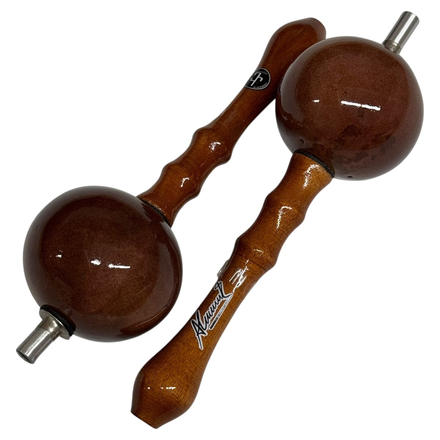 Joropo Maracas - Alirio Jose Torrealba Model - Brown on Brown Handles