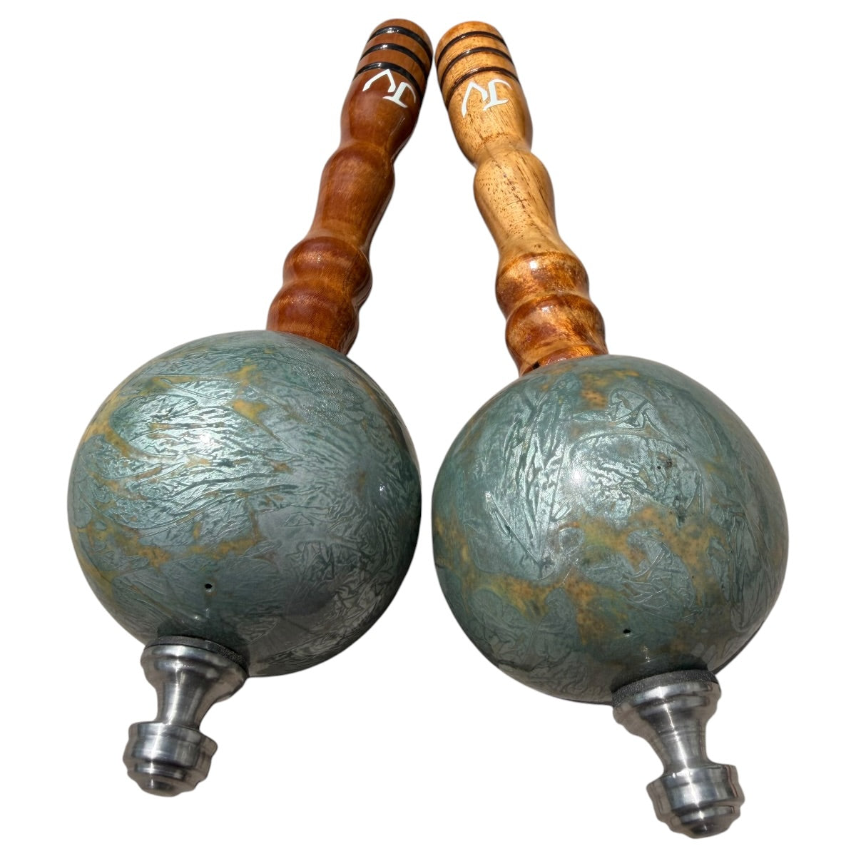 Venezuelan Maracas Joropo – Sea Foam Marble, Medium