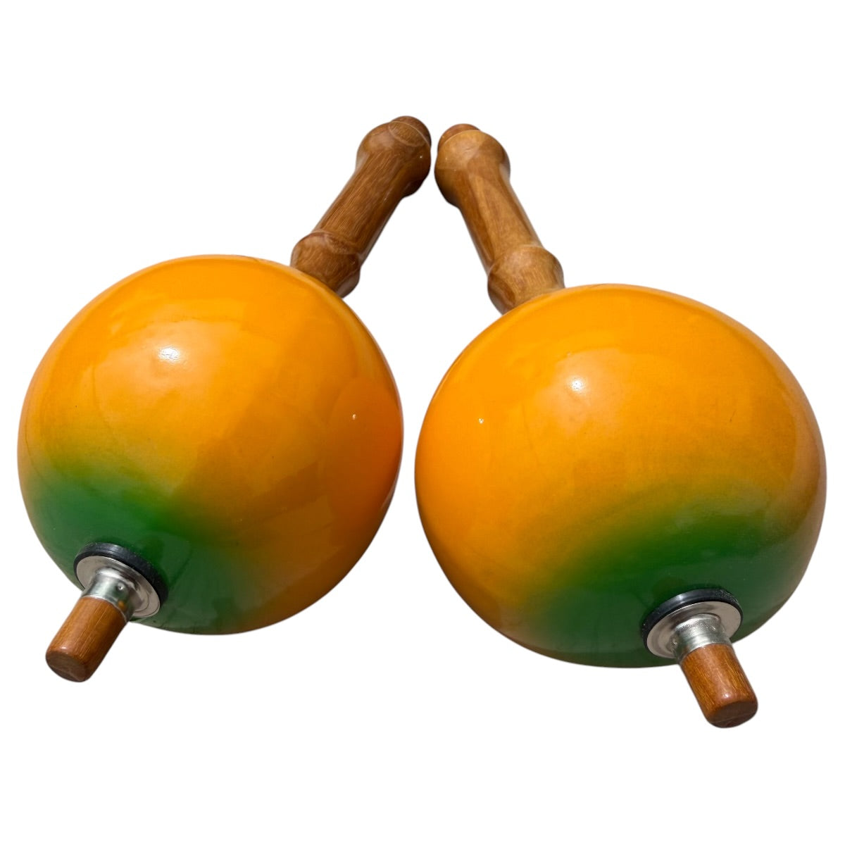 Venezuelan Maracas Joropo – Yellow with Green Fade, Large