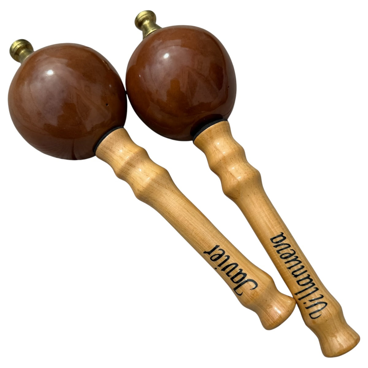 Venezuelan Maracas Joropo – Brown on Natural, Medium