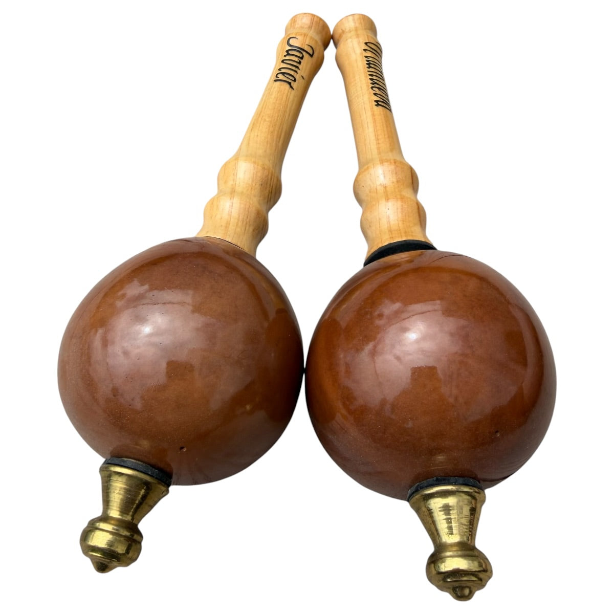 Venezuelan Maracas Joropo – Brown on Natural, Medium