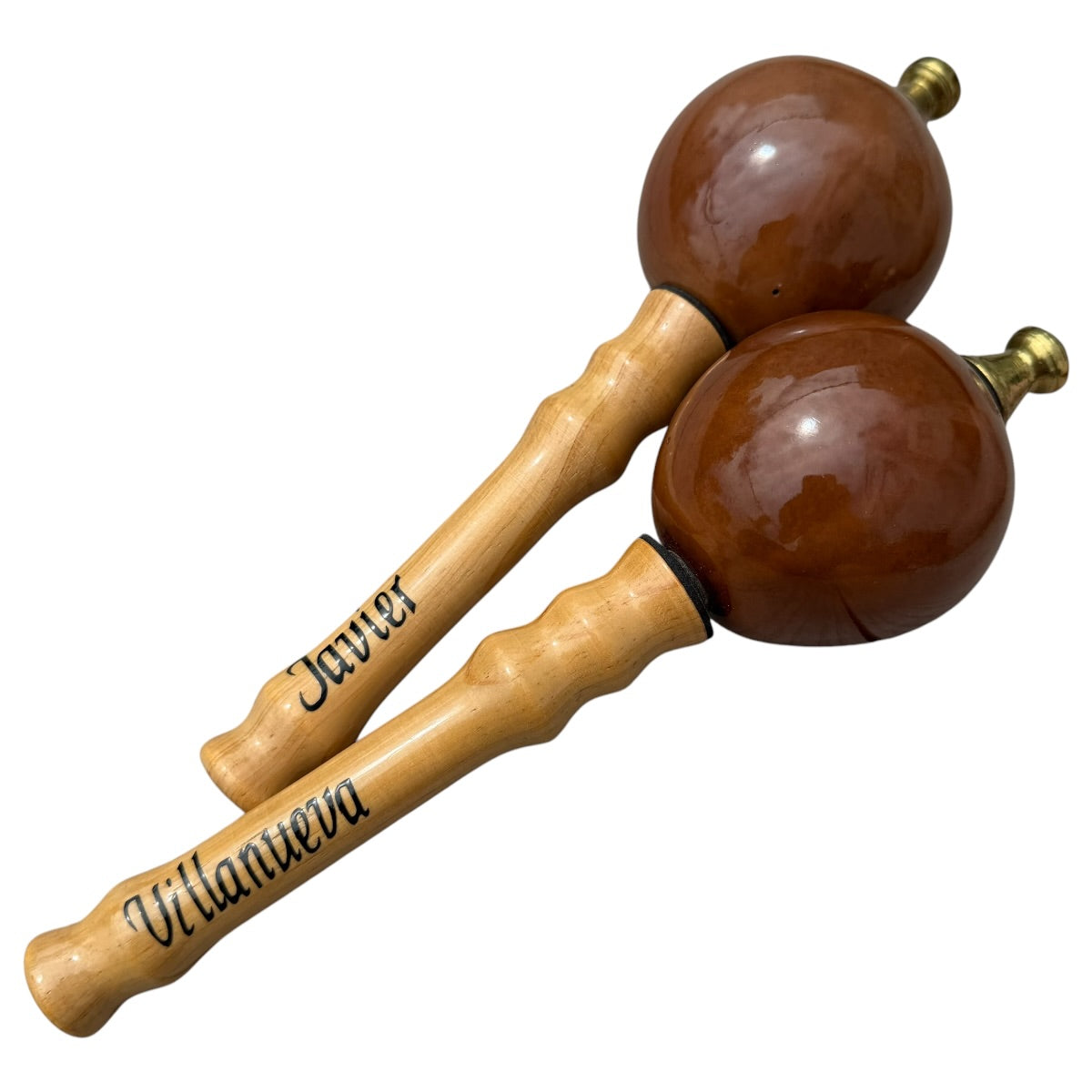 Venezuelan Maracas Joropo – Brown on Natural, Medium