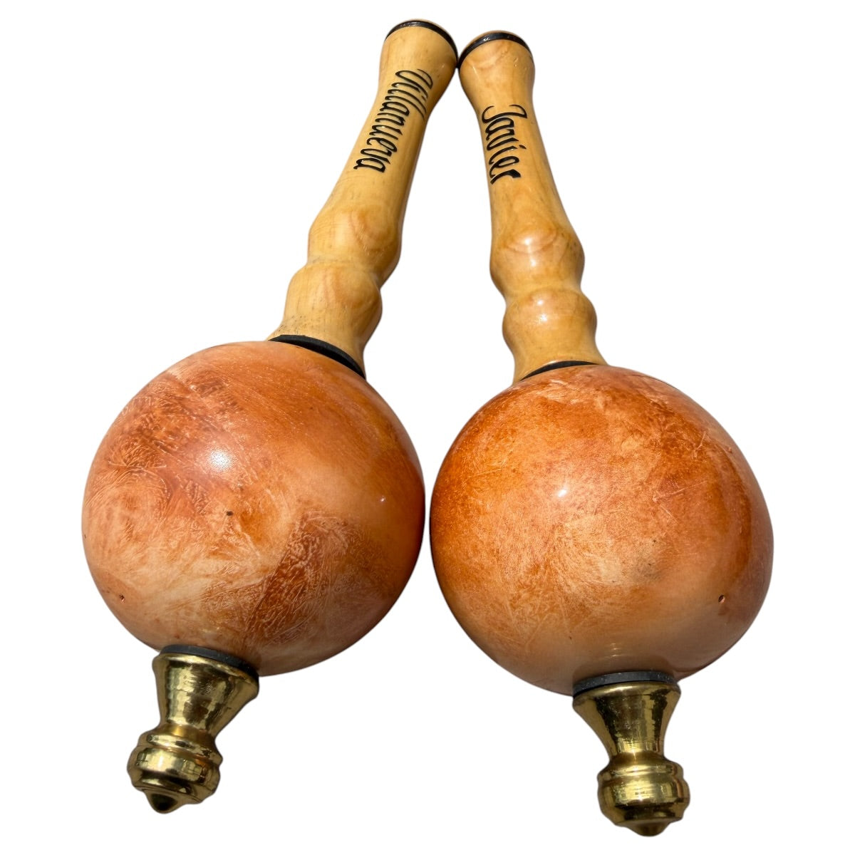 Venezuelan Maracas Joropo – Orange Marble, Small