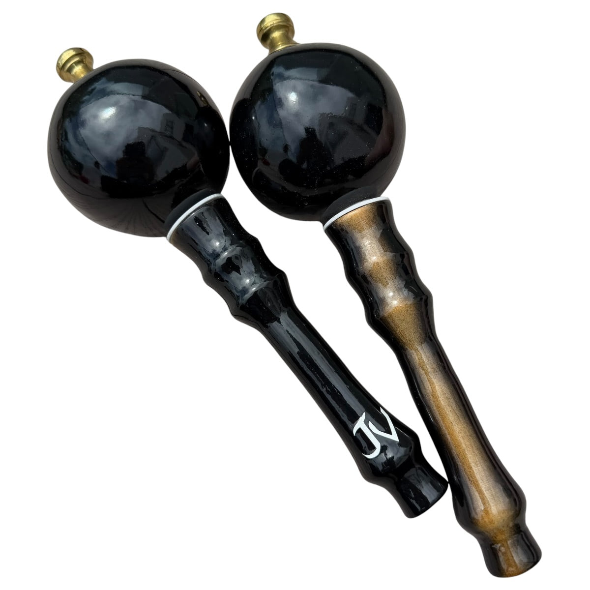 Venezuelan Maracas Joropo – Black with Brown Fade, Small